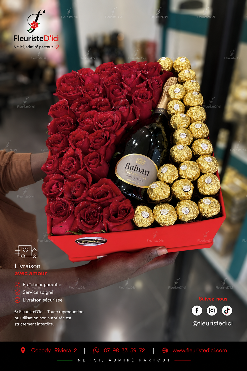 Coffret Bébé Caviar Premium – Moët, Roses