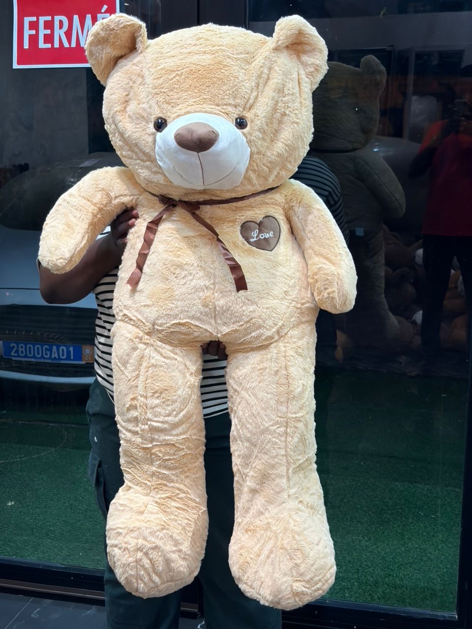 Peluche 1 Metre 20 Beige