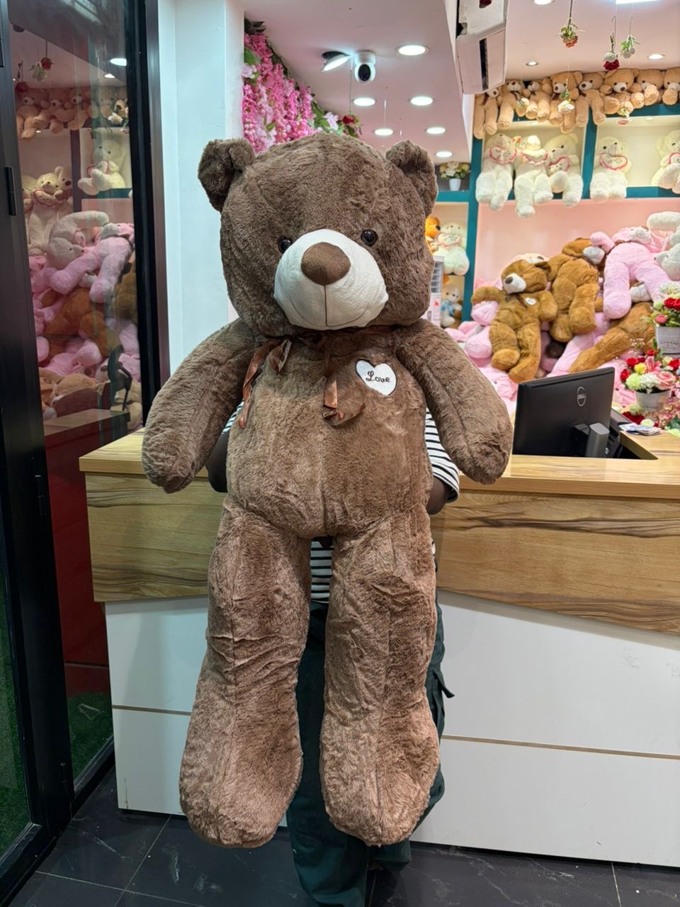 Peluche 1 Metre 20 Marron Foncé